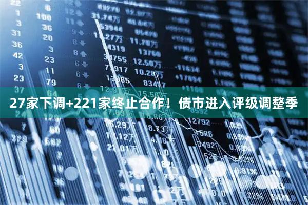 27家下调+221家终止合作！债市进入评级调整季